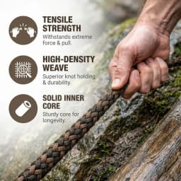 2 Pairs Round Wave Shape Non Slip Heavy Duty and Durable Outdoor Climbing Shoelaces Hiking Shoe Laces Shoestrings