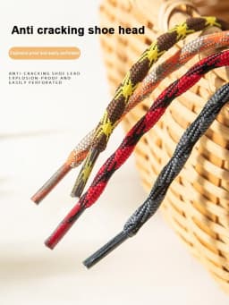 Spherical Anti-skid Design Outdoor Shoelaces Round Shoe Laces Baskets Boots Laces for Shoes 100/120/140/160cm Shoe Accessories