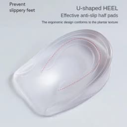 High Quality Heightened Insole Height Increase Half Shoes Pad Men Women Silicone Gel Invisible Growing Heel 1.5-3.5cm Lift Soles