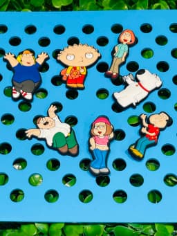 7pcs/set Cartoon Spoof Family Shoe Buckle Accessories Funny PVC Shoes Charms Clogs Pins Decor Kids Unisex Cool Gift