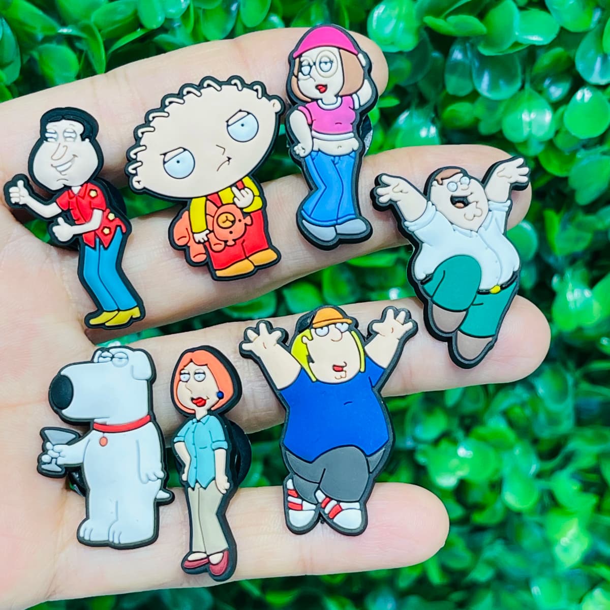 7pcs/set Cartoon Spoof Family Shoe Buckle Accessories Funny PVC Shoes Charms Clogs Pins Decor Kids Unisex Cool Gift