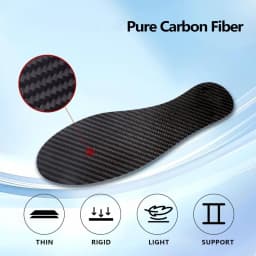 1 Pair Rigid Plate Carbon Fiber Insole Support Insert Carbon Fiber Material Orthotic Shoe Insoles Morton Extension Ultra-Thin