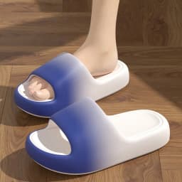 Couple Style Spring and Summer Trendy Gradient Eva Soft Thick-Soled Comfortable and Fashionable Indoor Bathroom Outdoor Casual Versatile Slide Slippers for Men and Women