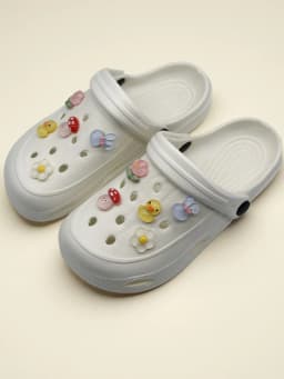 10Pcs Transparent Duck, Rabbit, Mushroom, Flower Shoe Charms Decorations, Suitable for Clogs, Beach Sandals