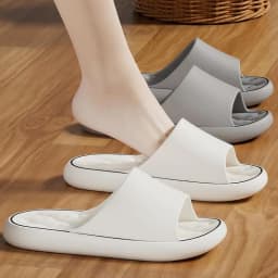 Line Pattern Slippers for Couple - Summer Non-Slip Indoor Slides, Soft EVA House Shoes, His and Hers Bathroom Sandals Quick-Dry