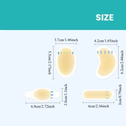 Hydrocolloid Gel Blister Bandages Pads 10-32ct Waterproof Adhesive Blisters Bandages Blister Pads for Heel, Foot, Toe, Feet