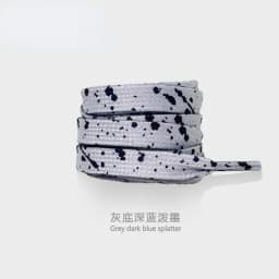 Ink Splatter Shoelaces for Sneakers Quality Fabric Shoelace Fashion 0.8cm Flats Rainbow Laces 100/120/140/160CM Shoe Accessories