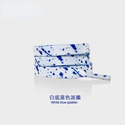 Ink Splatter Shoelaces for Sneakers Quality Fabric Shoelace Fashion 0.8cm Flats Rainbow Laces 100/120/140/160CM Shoe Accessories