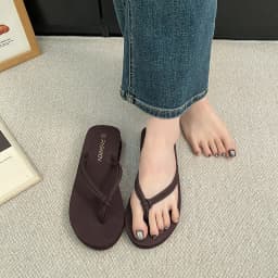 Lightweight EVA Wedge Heel Flip Flops Women Summer 2026 Casual Thick Bottom Beach Slippers Woman's Platform Clip Toe Sandals
