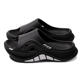 Striped Thick Bottom Sport Sandals Men Fashion Design Hollow Out Non Slip Eva Slippers Men Comfortable Soft Sole Beach Flip Flop