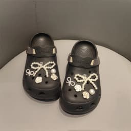 New Pearl Bow Shoe Charms Set Pearl Flower Advanced Shoe Decorations DIY Detachable Buckle Shoes Accessories