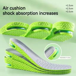 1Pair/2Pair Height Increase Sports Insole Air-Cushioned Shock-Absorbing Insoles Men Women Breathable Comfort Insoles