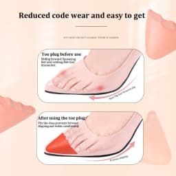 Pu Foam Toe Plug Insert for Men Women Soft Anti-wear Toe Filled Insole High Heels Pain Relief Protector Adjustable Half Size Pad