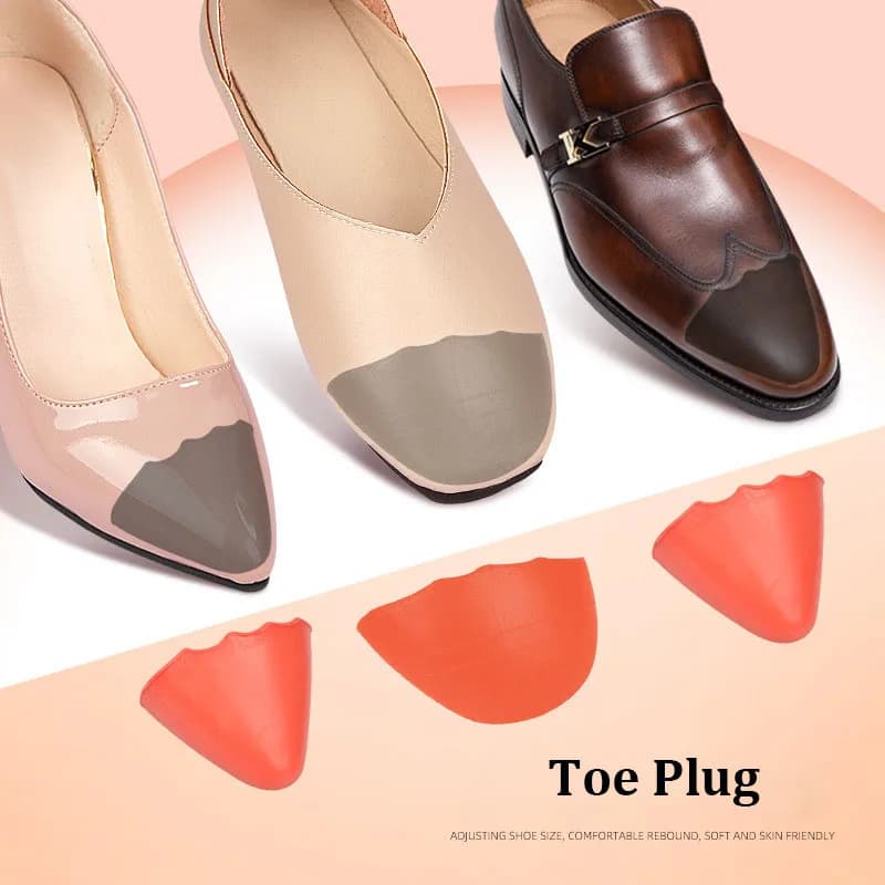 Pu Foam Toe Plug Insert for Men Women Soft Anti-wear Toe Filled Insole High Heels Pain Relief Protector Adjustable Half Size Pad
