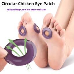 6pcs Self-Adhesive Gel Insoles, Reusable High Heel Cushions for Shock Absorption & Corn/Ball Relief, Purple
