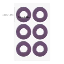 6pcs Self-Adhesive Gel Insoles, Reusable High Heel Cushions for Shock Absorption & Corn/Ball Relief, Purple