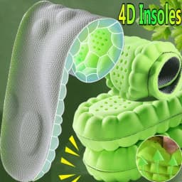Thick Sports Insoles Both Men and Women Fully Padded with Anti Odor Sweat Absorbing Breathable High Elasticity for Long Standing