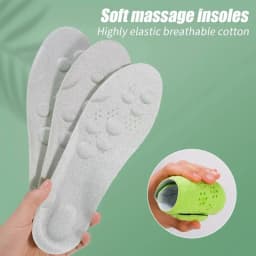 Thick Sports Insoles Both Men and Women Fully Padded with Anti Odor Sweat Absorbing Breathable High Elasticity for Long Standing