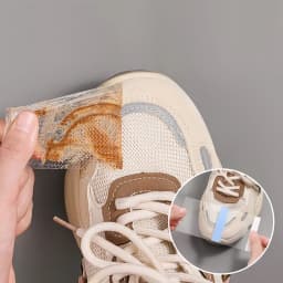 30/90Pcs Shoe Toe Rain Stickers Clear Films Shoe Head Stain Removal Wear Resistant Dirt Resistant Waterproof Shoe Stickers