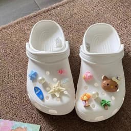 Summer Beach Ocean Theme Resin Shoe Charms Cute Hello Kitty Cat Starfish Shell Designs DIY Shoe Accessories Women Girls Gifts