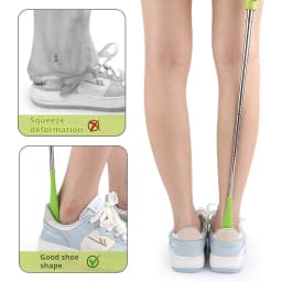 New Stretchable Long Shoe Horns 30cm-71cm Metal Shoehorn Pregnant Woman Elderly Shoe Spoon Household Shoe Spatula 1Pc