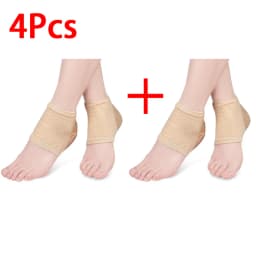 Heel Protectors Gel Heel Protectors Anti Cracked Feet Half Size Socks Unisex Foot Care Pads 2Pcs/4Pcs