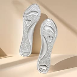 1 Pair of Silicone High Top Insoles for Men and Women, Non-Slip Shock-Absorbing Insoles, Soft and Flexible Shoes
