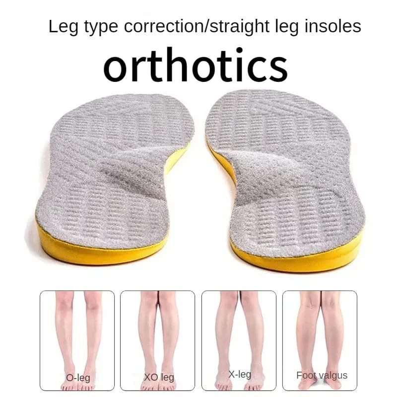 1Pair Arch Support Flat Feet Orthotic Insoles O/X Leg Correction Plantar Fasciitis Insoles for Adult and Child Foot Care