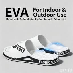New Men's Slippers for Summer Outdoor Wear, EVA Sports Trend, Couple's Home Bathroom, Soft Soled Home, Men's Cool Slippers