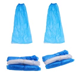 10/20pcs Disposable Shoe Covers Blue Transparent Plastic Outdoor Rainproof Thick Wear-resistant Waterproof Isolation Foot Covers