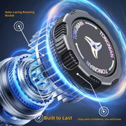 1 Pair of Tech Design No-Tie Shoe Buckles - Rotating Quick-Adjust Fasteners for Thick Laces, Unisex for Sports & Outdoor