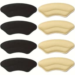 8-Pack Heel Pads for Too Big Shoes Self-Adhesive Heel Protectors Heel Inserts Improve Shoe Fit And Comfort Prevent Heel Slippage