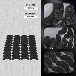 20/2Pair Rubber Shoes Heel Toe Plates Taps Sole Protectors Repair Horseshoe Offset Sole Anti Slip Heel Patch Repair Shoe Materia