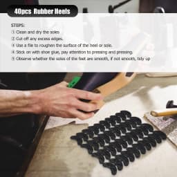 20/2Pair Rubber Shoes Heel Toe Plates Taps Sole Protectors Repair Horseshoe Offset Sole Anti Slip Heel Patch Repair Shoe Materia