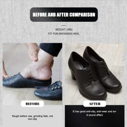 20/2Pair Rubber Shoes Heel Toe Plates Taps Sole Protectors Repair Horseshoe Offset Sole Anti Slip Heel Patch Repair Shoe Materia