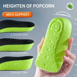 Memory Foam Height Increase Insoles for Men Women Shoes Flat Feet Arch Support Orthopedic Insoles Sneakers Heel Lift Care Insole