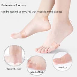 Silicone Gel Blister Bandages - Transparent Heel Protector Tape for Foot, Hand & Toe, Shoe Friction Relief, Blister Prevention