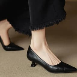 Women's Cow Leather Pointed Toe Slip-on Pumps High Quality Soft Comfortable Elegant Ladies Thin High Heel Slim Dress Shoes