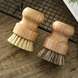 2pcs/set Kitchen Shoes Cleaning Brush Wooden Dish Brush with Natural Sisal and Coconut Durable Portable Eco Friendly Zero Waste