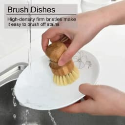 2pcs/set Kitchen Shoes Cleaning Brush Wooden Dish Brush with Natural Sisal and Coconut Durable Portable Eco Friendly Zero Waste