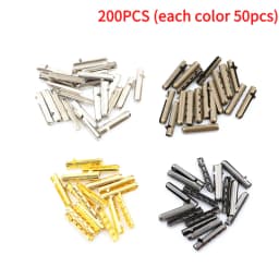 50-500PCS DIY Shoelaces Repair Shoe Lace Tips Replacement End Shoelace Head Aglets Shoes Rope Head Rope Cip Tail Clamp Bullet