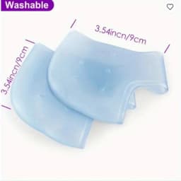 Washable Blue Silicone Heel Protectors | Unisex for Day & Night Care | Breathable & Long-Lasting Comfort