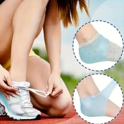 Washable Blue Silicone Heel Protectors | Unisex for Day & Night Care | Breathable & Long-Lasting Comfort