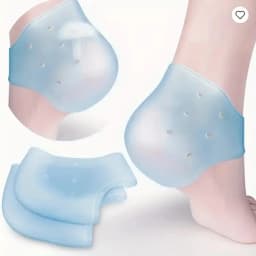 Washable Blue Silicone Heel Protectors | Unisex for Day & Night Care | Breathable & Long-Lasting Comfort