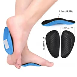 1 Pair Of EVA Arch Support Half Cushions Non Slip Arch Cushion Flat Feet Sports Palm Pad Heart Cushion Shoe Insoles