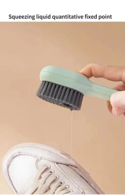 Multi Functional Liquid Added Shoe Brush Household Press Out Liquid For Washing Shoes Shoe Brush Tool Press Type Soft Fur Clo