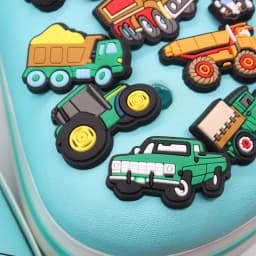 1-20PCS Cute Cartoon Vehicle Transportation Car Tractor PVC Shoe Charms Buckle Clog Garden Shoes Button Decorations Kid Boy Gift