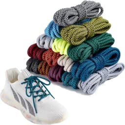 5MM Round Shoe Laces High Quality Durable Round Two-Tone Mixed Color Shoe Laces for Sport Shoelaces Rope 1 Pair 90/120/150/180cm