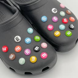 13/26Pcs Funny Letter M Bean Chocolate Candy Pins For Kid's Sandal Small Shoe Charms Decoration Fit Slippers Accessory DIY Parts