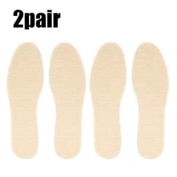1-6Pairs Natural Sheepskin Wool Insoles For Shoes Men Winter Feet Warm Thicken Fluffy Fleece Insoles Women Snow Boots Shoe Pads
